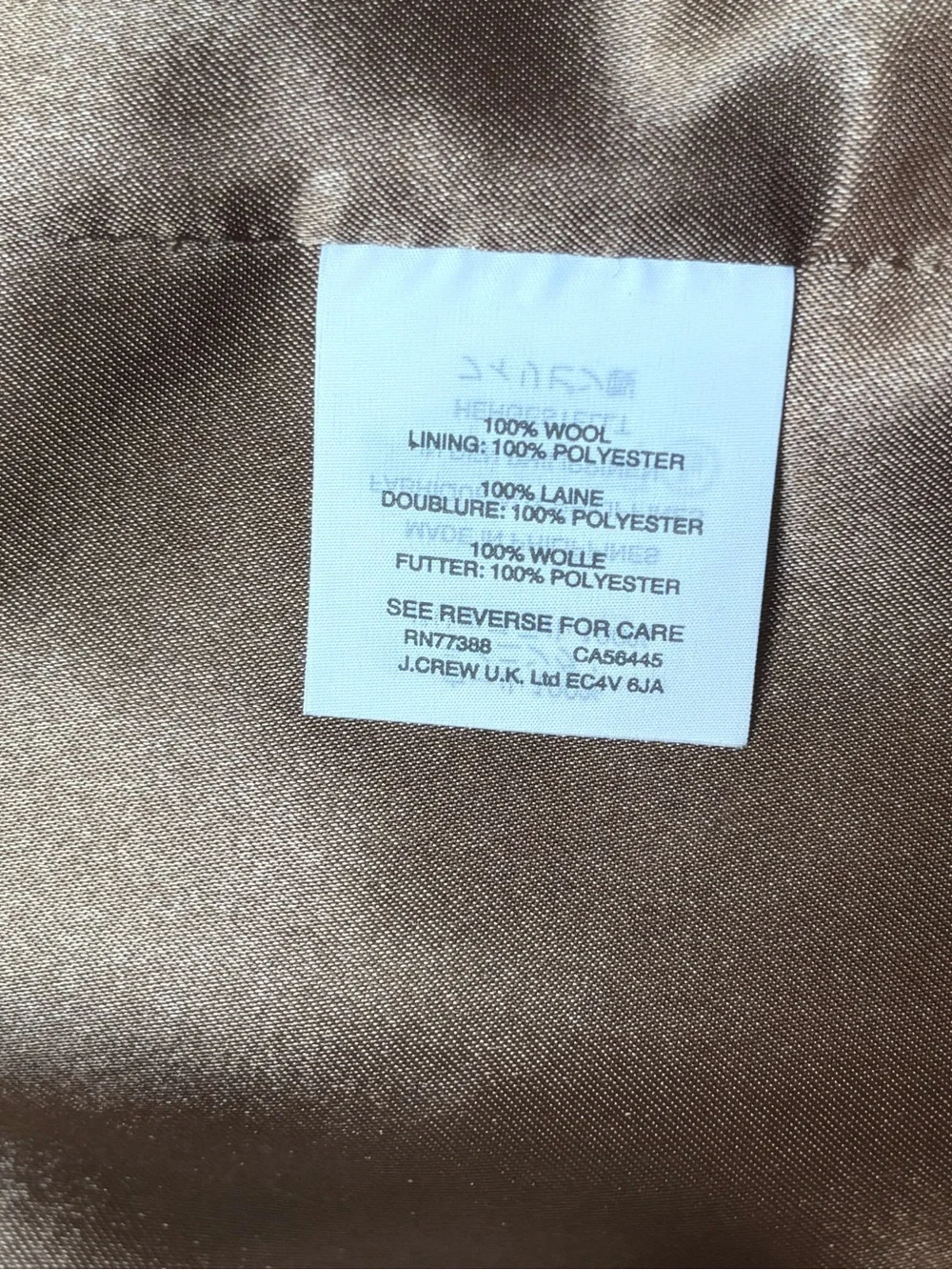 J. Crew Women's Regent  Wool  Coat - Picture 5 of 6